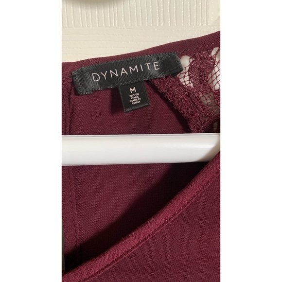 Dynamite Burgundy Blouse • Size M - Picture 6 of 6